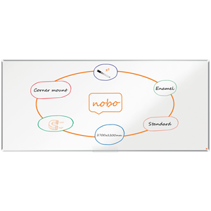Tableau blanc émaillé polyvalent Nobo Premium Plus